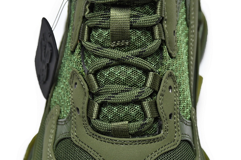 【DA0LJ】军绿气垫 巴黎世家水晶透明底气垫鞋 541624 W2GA1 2325 Balenciaga Triple S Pitch Green