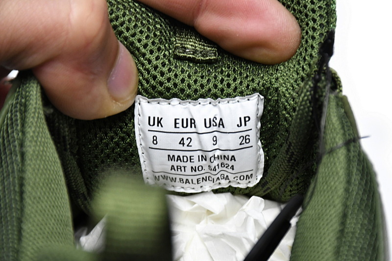 【DA0LJ】军绿气垫 巴黎世家水晶透明底气垫鞋 541624 W2GA1 2325 Balenciaga Triple S Pitch Green
