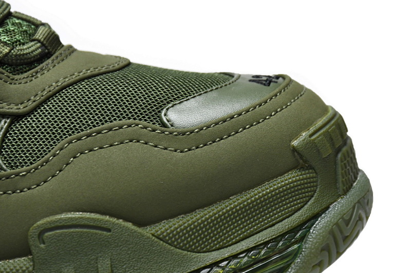 【DA0LJ】军绿气垫 巴黎世家水晶透明底气垫鞋 541624 W2GA1 2325 Balenciaga Triple S Pitch Green