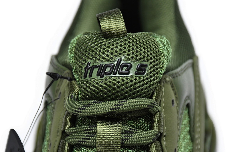 【DA0LJ】军绿气垫 巴黎世家水晶透明底气垫鞋 541624 W2GA1 2325 Balenciaga Triple S Pitch Green