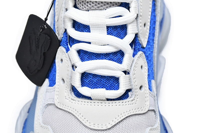 【DA0LJ】灰宝蓝气垫 巴黎世家水晶透明底气垫鞋 541624 W090N 9169 Balenciaga Triple S Grey Blue