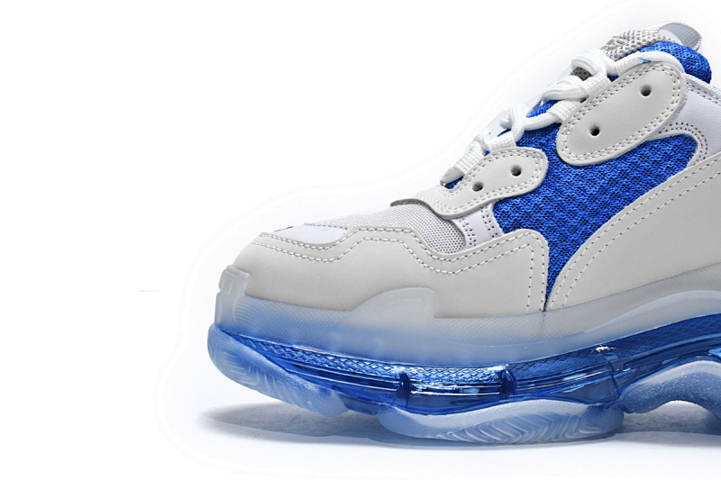 【DA0LJ】灰宝蓝气垫 巴黎世家水晶透明底气垫鞋 541624 W090N 9169 Balenciaga Triple S Grey Blue