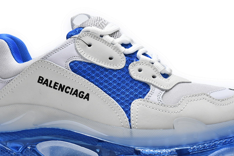 【DA0LJ】灰宝蓝气垫 巴黎世家水晶透明底气垫鞋 541624 W090N 9169 Balenciaga Triple S Grey Blue