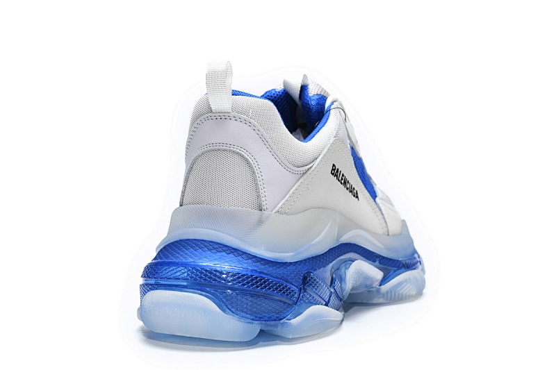 【DA0LJ】灰宝蓝气垫 巴黎世家水晶透明底气垫鞋 541624 W090N 9169 Balenciaga Triple S Grey Blue