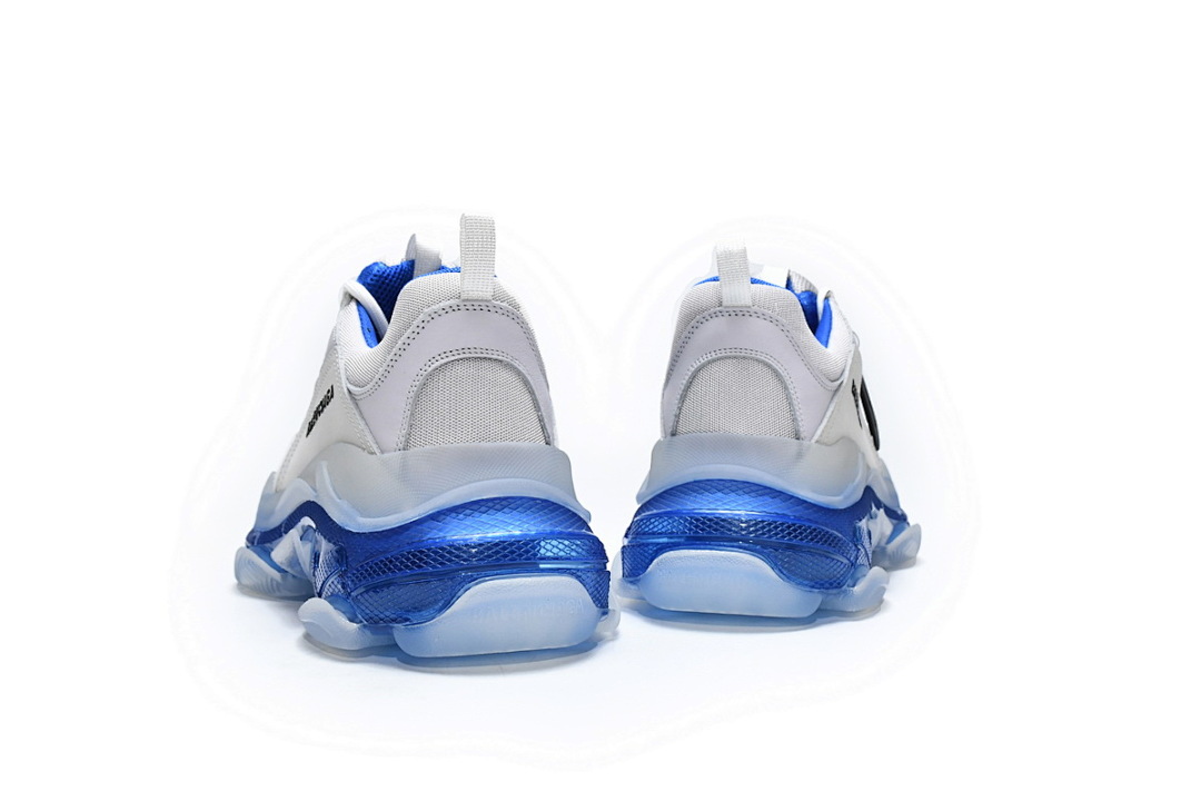 【DA0LJ】灰宝蓝气垫 巴黎世家水晶透明底气垫鞋 541624 W090N 9169 Balenciaga Triple S Grey Blue