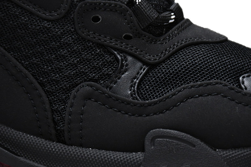 【DA0LJ】黑酒红气垫 巴黎世家水晶透明底气垫鞋 544351 W0901 9011 Balenciaga Triple S Black Claret Red