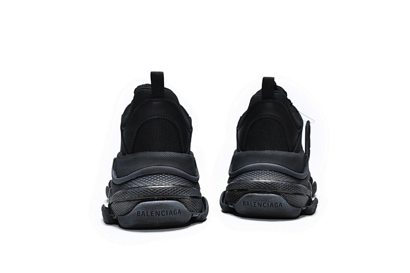 【DA0LJ】全黑气垫 巴黎世家水晶透明底气垫鞋 541624 W09O1 1000 Balenciaga Triple S Black