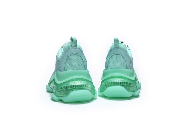 【DA0LJ】浅绿气垫 巴黎世家水晶透明底气垫鞋 544351 W2GA1 4500 Balenciaga Triple S Aqua