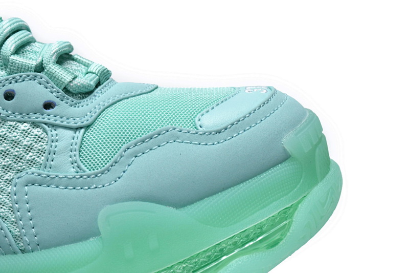 【DA0LJ】浅绿气垫 巴黎世家水晶透明底气垫鞋 544351 W2GA1 4500 Balenciaga Triple S Aqua