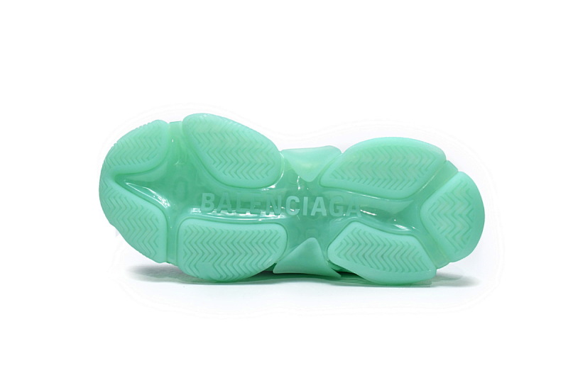 【DA0LJ】浅绿气垫 巴黎世家水晶透明底气垫鞋 544351 W2GA1 4500 Balenciaga Triple S Aqua