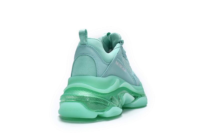 【DA0LJ】浅绿气垫 巴黎世家水晶透明底气垫鞋 544351 W2GA1 4500 Balenciaga Triple S Aqua