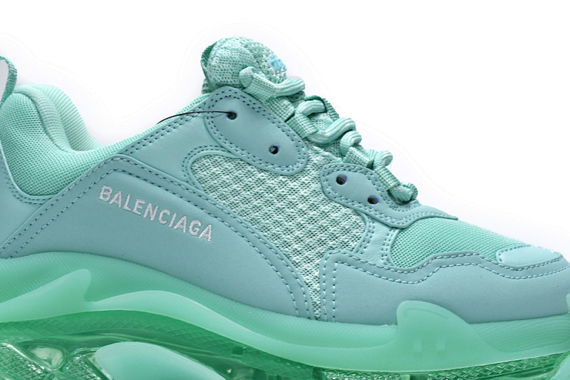 【DA0LJ】浅绿气垫 巴黎世家水晶透明底气垫鞋 544351 W2GA1 4500 Balenciaga Triple S Aqua