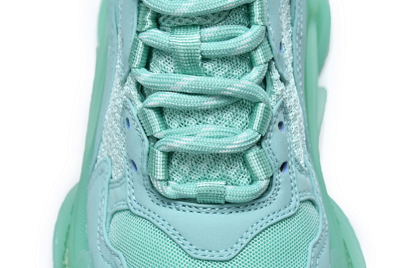 【DA0LJ】浅绿气垫 巴黎世家水晶透明底气垫鞋 544351 W2GA1 4500 Balenciaga Triple S Aqua