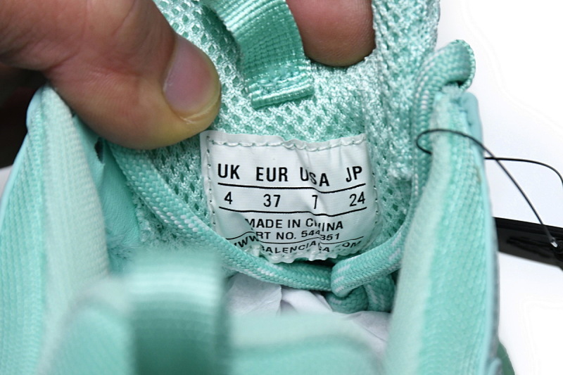 【DA0LJ】浅绿气垫 巴黎世家水晶透明底气垫鞋 544351 W2GA1 4500 Balenciaga Triple S Aqua