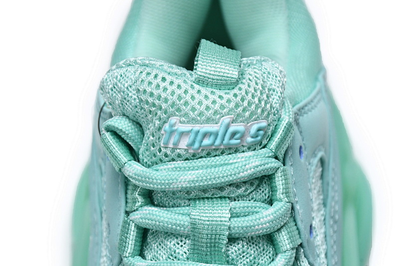 【DA0LJ】浅绿气垫 巴黎世家水晶透明底气垫鞋 544351 W2GA1 4500 Balenciaga Triple S Aqua