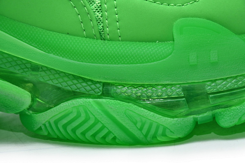【DA0LJ】苹果绿气垫 巴黎世家水晶透明底气垫鞋 541624 W09OL 3801 Balenciaga Triple S Fluorescent Green