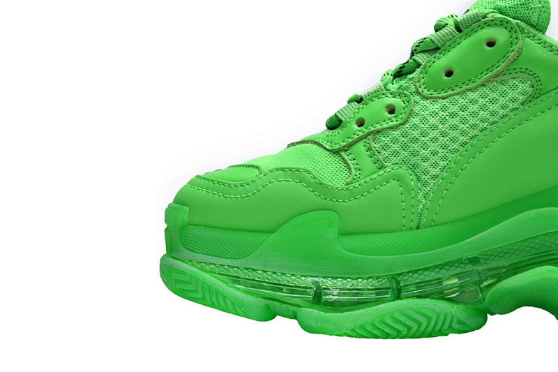 【DA0LJ】苹果绿气垫 巴黎世家水晶透明底气垫鞋 541624 W09OL 3801 Balenciaga Triple S Fluorescent Green