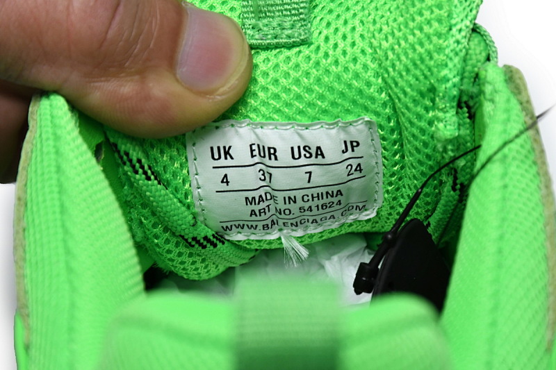 【DA0LJ】苹果绿气垫 巴黎世家水晶透明底气垫鞋 541624 W09OL 3801 Balenciaga Triple S Fluorescent Green