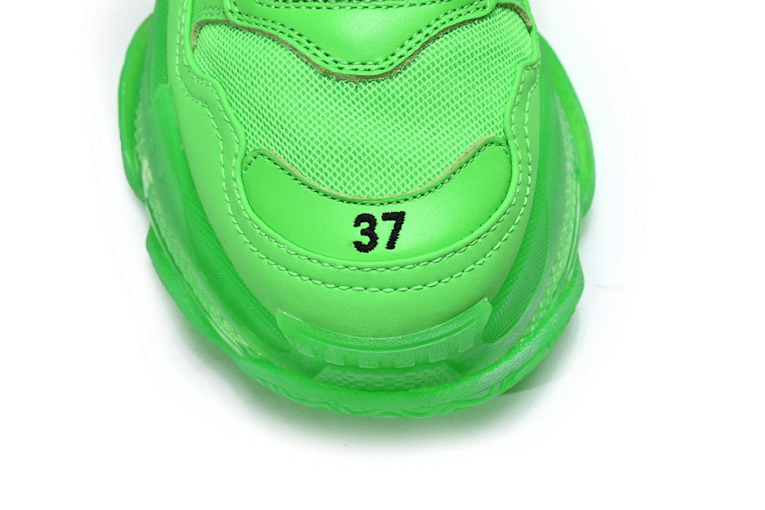 【DA0LJ】苹果绿气垫 巴黎世家水晶透明底气垫鞋 541624 W09OL 3801 Balenciaga Triple S Fluorescent Green