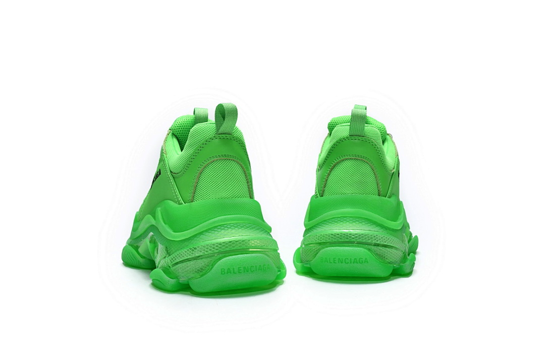 【DA0LJ】苹果绿气垫 巴黎世家水晶透明底气垫鞋 541624 W09OL 3801 Balenciaga Triple S Fluorescent Green