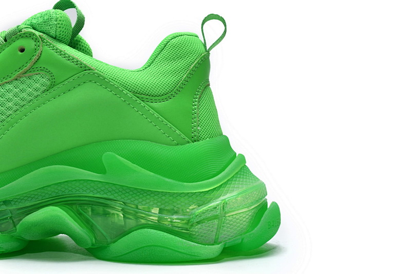 【DA0LJ】苹果绿气垫 巴黎世家水晶透明底气垫鞋 541624 W09OL 3801 Balenciaga Triple S Fluorescent Green
