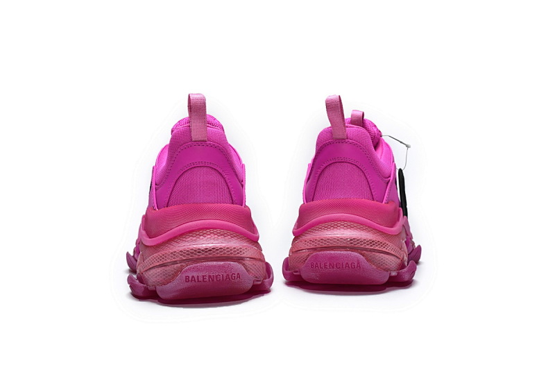 【DA0LJ】玫红气垫 巴黎世家水晶透明底气垫鞋 541624 W2FG1 5059 Balenciaga Triple S Plum Red
