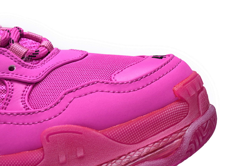 【DA0LJ】玫红气垫 巴黎世家水晶透明底气垫鞋 541624 W2FG1 5059 Balenciaga Triple S Plum Red