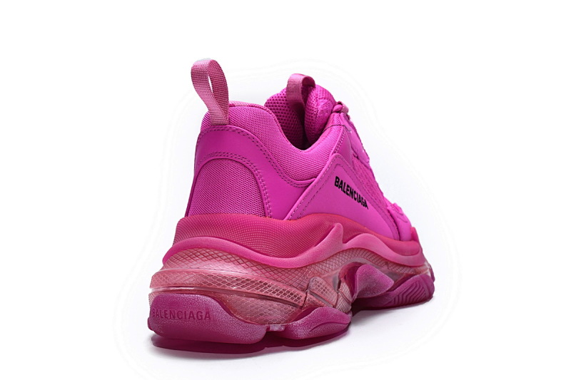 【DA0LJ】玫红气垫 巴黎世家水晶透明底气垫鞋 541624 W2FG1 5059 Balenciaga Triple S Plum Red