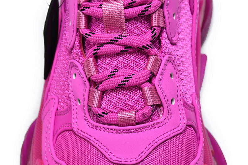 【DA0LJ】玫红气垫 巴黎世家水晶透明底气垫鞋 541624 W2FG1 5059 Balenciaga Triple S Plum Red