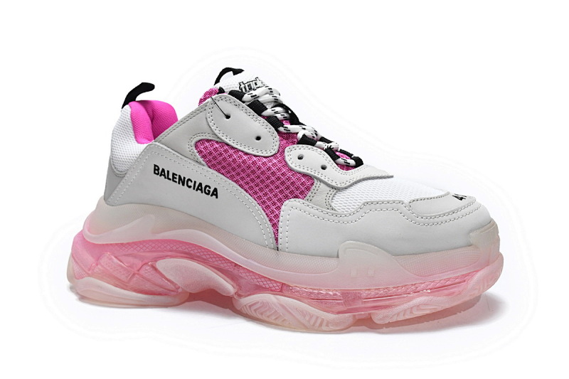 【DA0LJ】白紫红-11 巴黎世家水晶透明底气垫鞋 544351 W09OH 7081 Balenciaga Triple S Purple Red