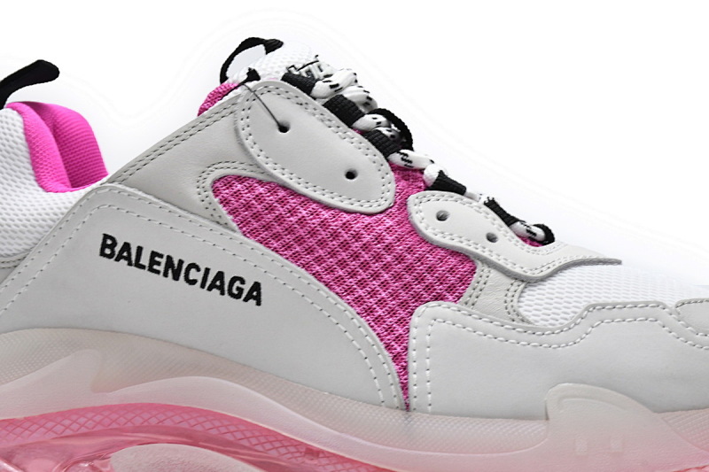 【DA0LJ】白紫红-11 巴黎世家水晶透明底气垫鞋 544351 W09OH 7081 Balenciaga Triple S Purple Red
