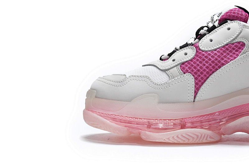 【DA0LJ】白紫红-11 巴黎世家水晶透明底气垫鞋 544351 W09OH 7081 Balenciaga Triple S Purple Red