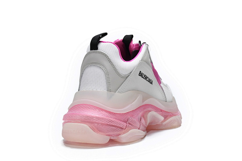 【DA0LJ】白紫红-11 巴黎世家水晶透明底气垫鞋 544351 W09OH 7081 Balenciaga Triple S Purple Red