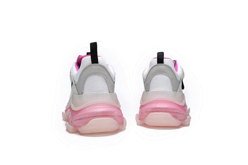 【DA0LJ】白紫红-11 巴黎世家水晶透明底气垫鞋 544351 W09OH 7081 Balenciaga Triple S Purple Red