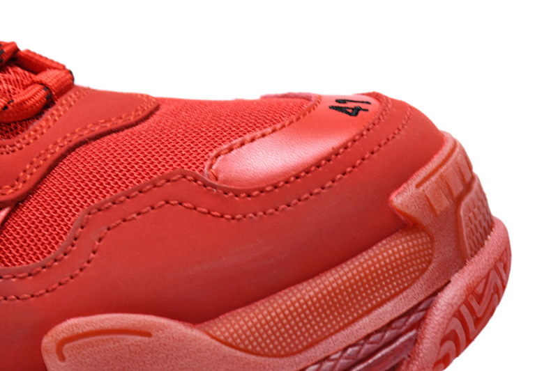 【DA0LJ】大红气垫 巴黎世家水晶透明底气垫鞋 541624 W09O1 6500 Balenciaga Triple S Dark Red