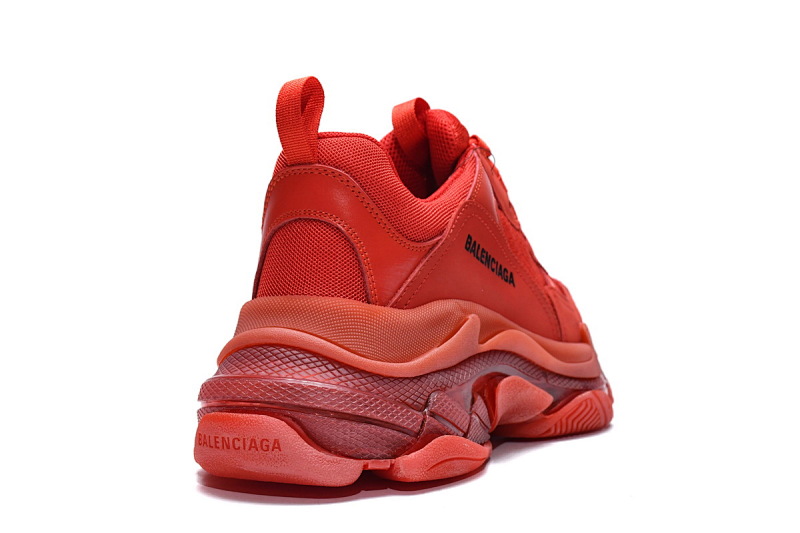 【DA0LJ】大红气垫 巴黎世家水晶透明底气垫鞋 541624 W09O1 6500 Balenciaga Triple S Dark Red