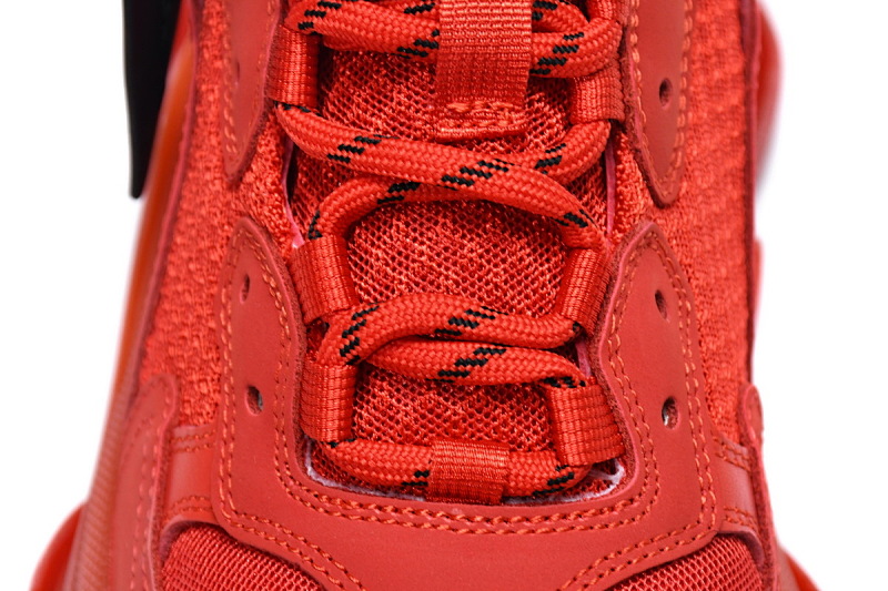 【DA0LJ】大红气垫 巴黎世家水晶透明底气垫鞋 541624 W09O1 6500 Balenciaga Triple S Dark Red