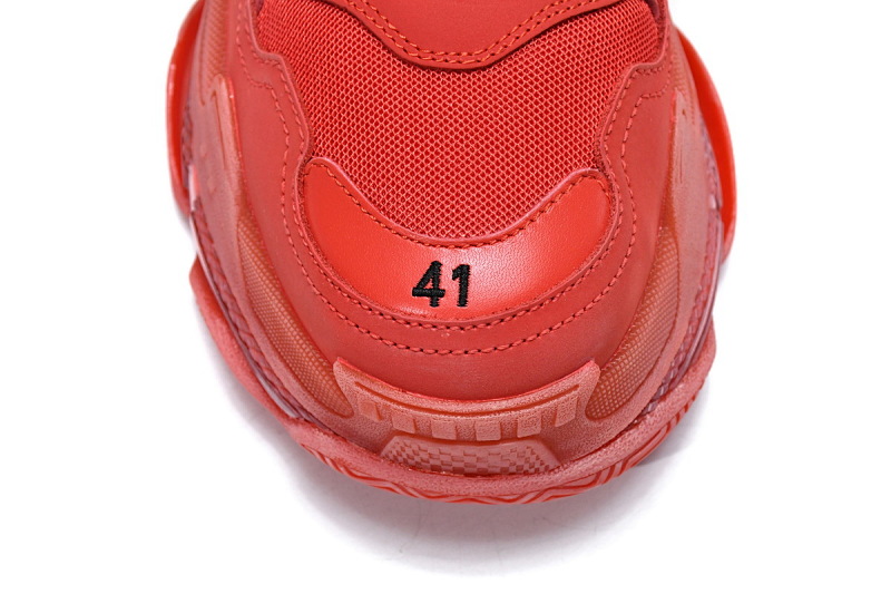 【DA0LJ】大红气垫 巴黎世家水晶透明底气垫鞋 541624 W09O1 6500 Balenciaga Triple S Dark Red