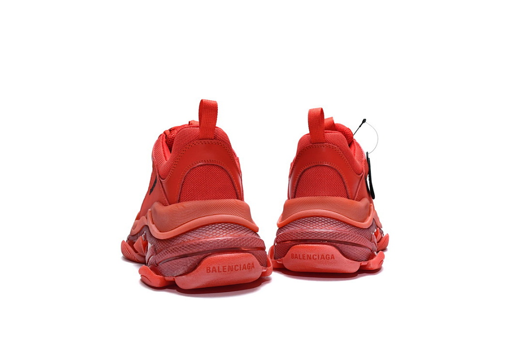 【DA0LJ】大红气垫 巴黎世家水晶透明底气垫鞋 541624 W09O1 6500 Balenciaga Triple S Dark Red