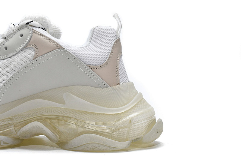 【DA0LJ】全白气垫 巴黎世家水晶透明底气垫鞋 544351 W09E1 9000 Balenciaga Triple S White