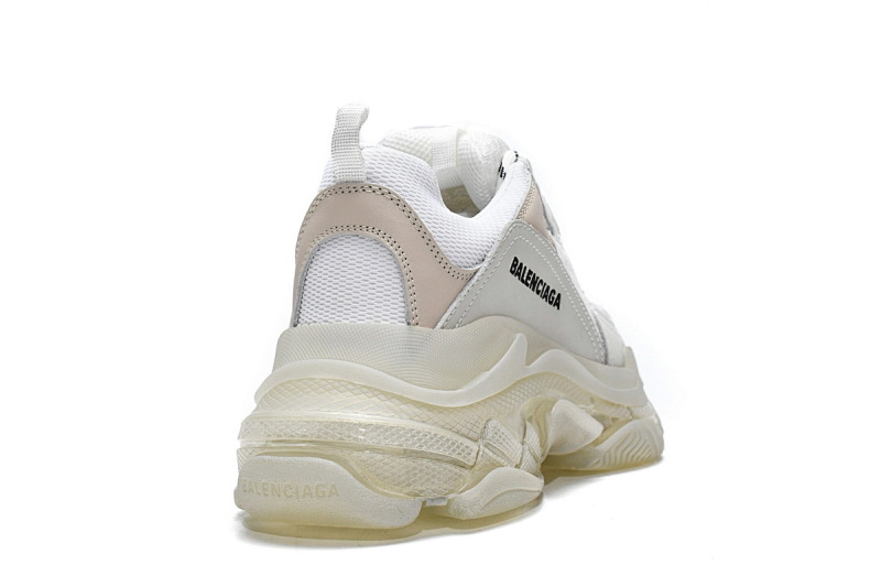 【DA0LJ】全白气垫 巴黎世家水晶透明底气垫鞋 544351 W09E1 9000 Balenciaga Triple S White