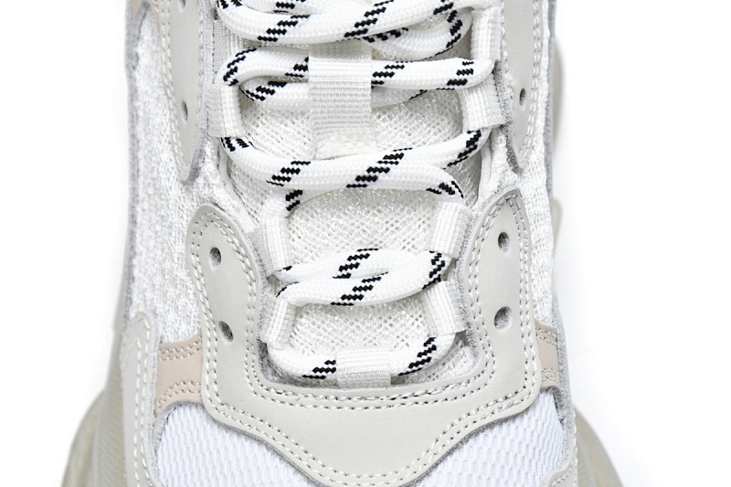 【DA0LJ】全白气垫 巴黎世家水晶透明底气垫鞋 544351 W09E1 9000 Balenciaga Triple S White