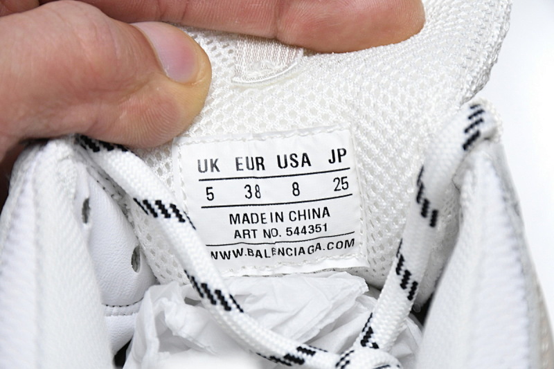 【DA0LJ】全白气垫 巴黎世家水晶透明底气垫鞋 544351 W09E1 9000 Balenciaga Triple S White