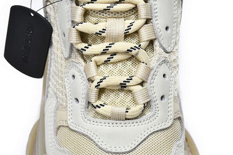 【DA0LJ】米黄气垫 巴黎世家水晶透明底气垫鞋 544351 W09OH 7083 Balenciaga Triple S Champagne