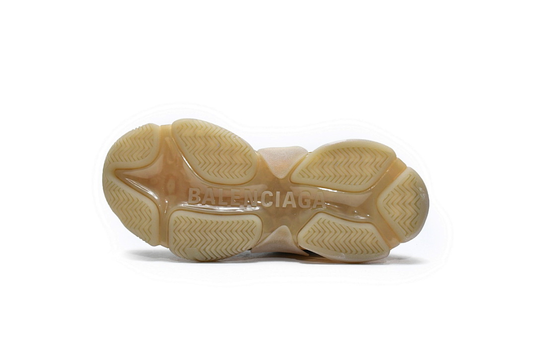 【DA0LJ】米黄气垫 巴黎世家水晶透明底气垫鞋 544351 W09OH 7083 Balenciaga Triple S Champagne