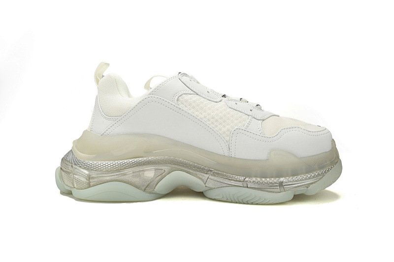 【DA0LJ】青石灰气垫 巴黎世家水晶透明底气垫鞋 541624 W2FB2 9001 Balenciaga Triple S Grey