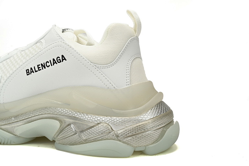 【DA0LJ】青石灰气垫 巴黎世家水晶透明底气垫鞋 541624 W2FB2 9001 Balenciaga Triple S Grey