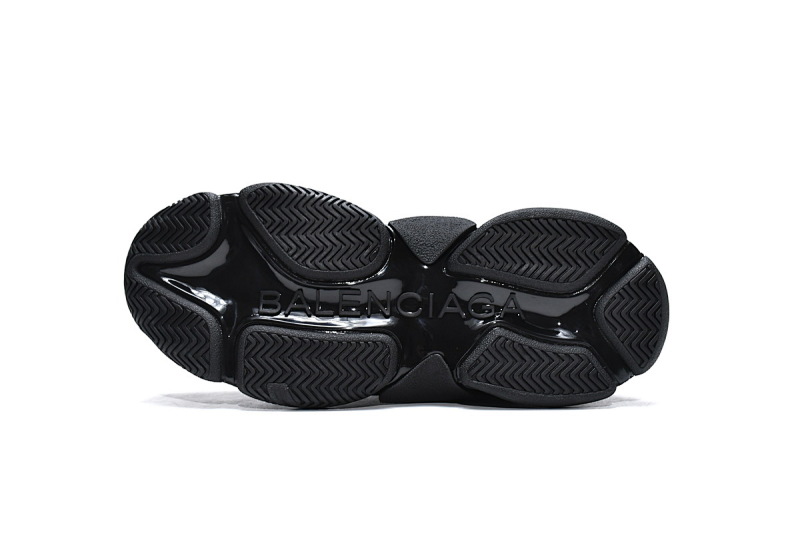 【CA0LJ】全黑不做旧 巴黎世家8层组合TPU复古鞋 541624 W0901 1100 Balenciaga Triple S Black