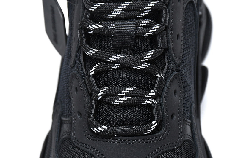 【CA0LJ】全黑不做旧 巴黎世家8层组合TPU复古鞋 541624 W0901 1100 Balenciaga Triple S Black