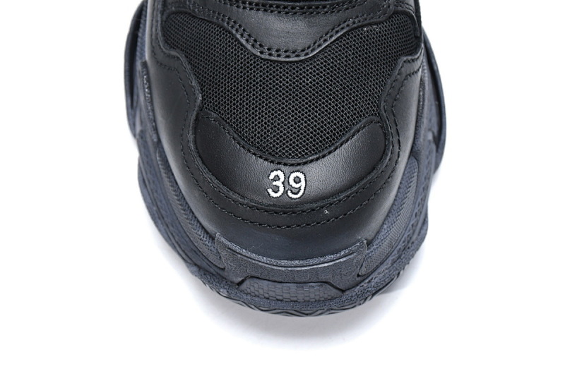 【CA0LJ】全黑 巴黎世家8层组合TPU复古鞋 512176 W0901 1000 Balenciaga Triple S Black